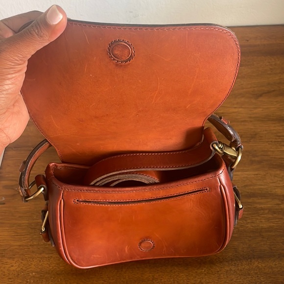 Polo Ralph Lauren Handbags - Polo Ralph Lauren Brown Leather Saddle Purse Bag